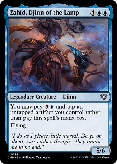 Zahid Djinn of the Lamp (CMM) #136 Uncommon (Lightly Played) Commander Masters Magic: The Gathering: 2023