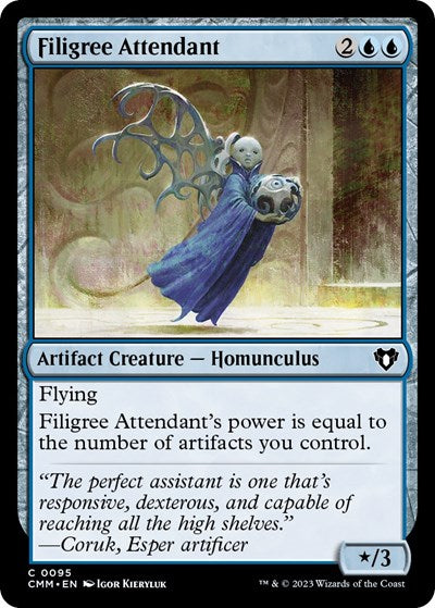 Filigree Attendant (CMM) #95 Common (Lightly Played) Commander Masters Magic: The Gathering: 2023