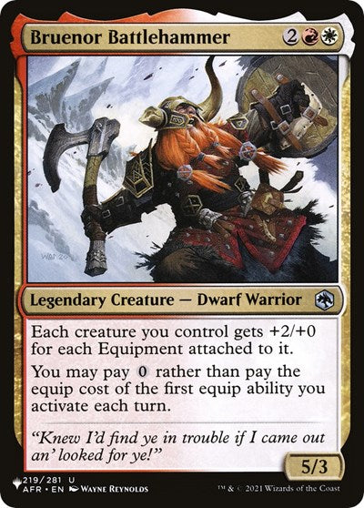 Bruenor Battlehammer (LIST) #AFR-219 Uncommon (Lightly Played) The List Reprints Magic: The Gathering: 2026