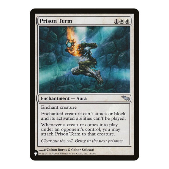 Prison Term (LIST) #18/301 Uncommon (Lightly Played) The List Reprints Magic: The Gathering: 2026