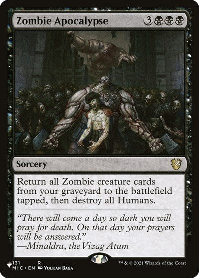 Zombie Apocalypse (LIST) #MIC-131 Rare (Lightly Played) The List Reprints Magic: The Gathering: 2026