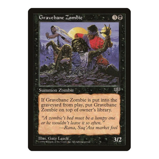 Gravebane Zombie (MIR) #127 Common (Lightly Played) Mirage Magic: The Gathering: 1996