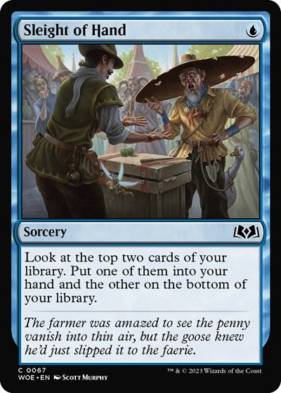 Sleight of Hand (WOE) #67 Common (Lightly Played) Wilds of Eldraine Magic: The Gathering: 2023