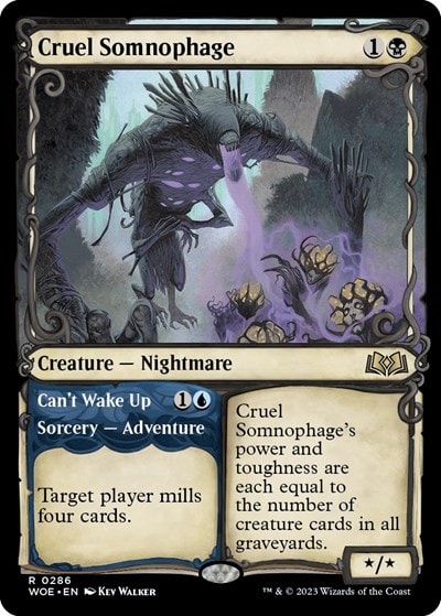 Cruel Somnophage Showcase (WOE) #286 Rare (Lightly Played) Wilds of Eldraine Magic: The Gathering: 2023