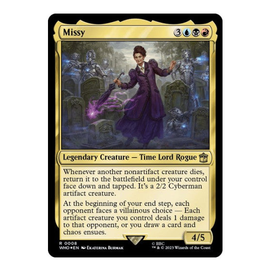 Missy (WHO) #8 Rare (Foil Lightly Played) Universes Beyond: Doctor Who Magic: The Gathering: 2023