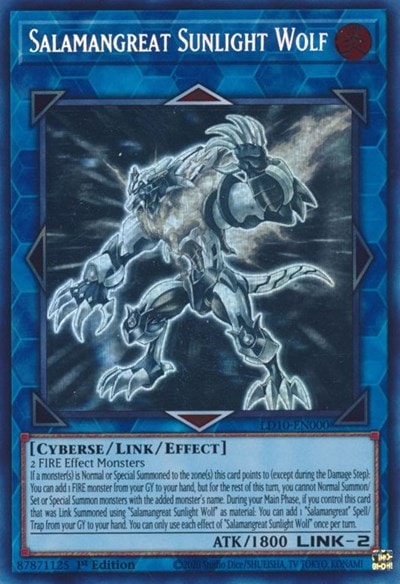Salamangreat Sunlight Wolf (LD10) #LD10-EN000 Ghost Rare (1st Edition Lightly Played) Legendary Duelists: Soulburning Volcano YuGiOh: 2023
