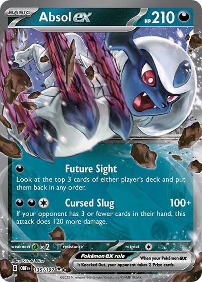 Absol ex - 135/197 (OBF) #135/197 Double Rare (Holofoil Lightly Played) SV03: Obsidian Flames Pokemon: 2023