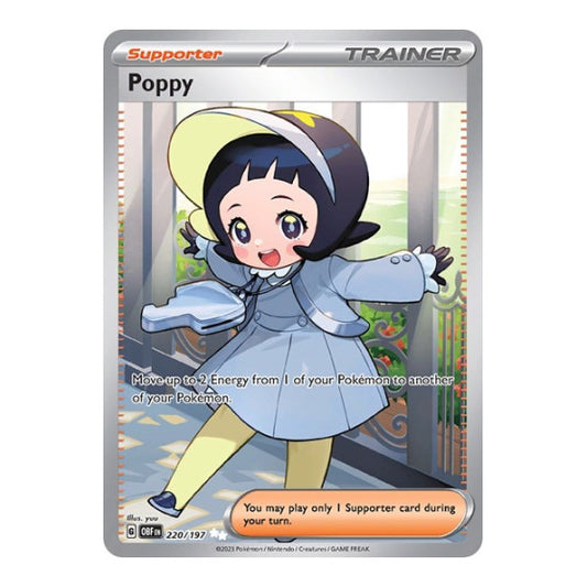 Poppy - 220/197 (OBF) #220/197 Ultra Rare (Holofoil Heavily Played) SV03: Obsidian Flames Pokemon: 2023