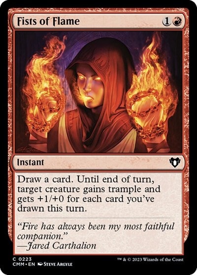 Fists of Flame (CMM) #223 Common (Lightly Played) Commander Masters Magic: The Gathering: 2023