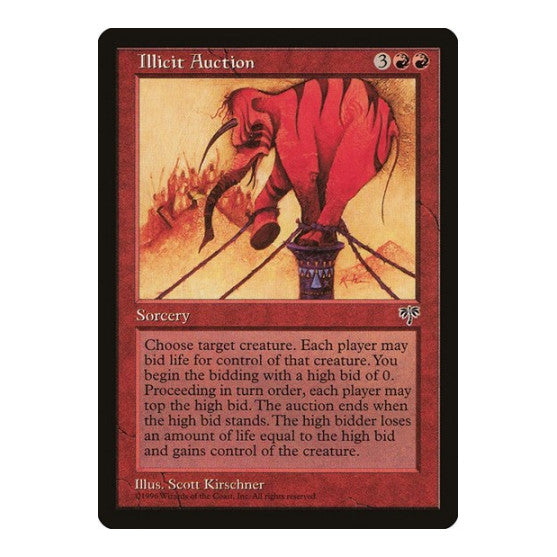 Illicit Auction (MIR) #183 Rare (Heavily Played) Mirage Magic: The Gathering: 1996