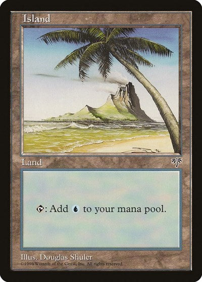 Island Palm Tree (MIR) #335 Land Mirage Magic: The Gathering: 1996