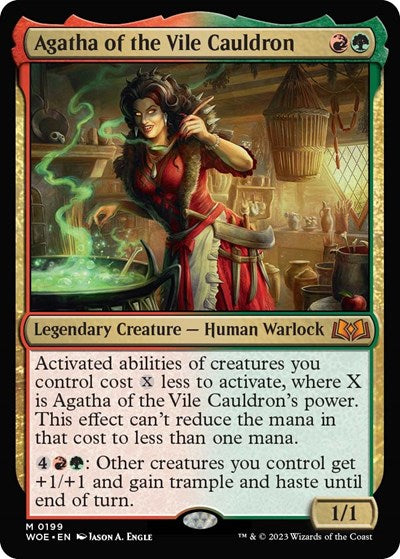 Agatha of the Vile Cauldron (WOE) #199 Mythic Rare (Moderately Played) Wilds of Eldraine Magic: The Gathering: 2023