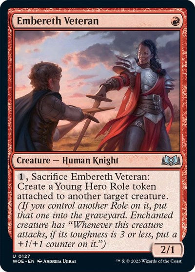 Embereth Veteran (WOE) #127 Uncommon (Lightly Played) Wilds of Eldraine Magic: 2023