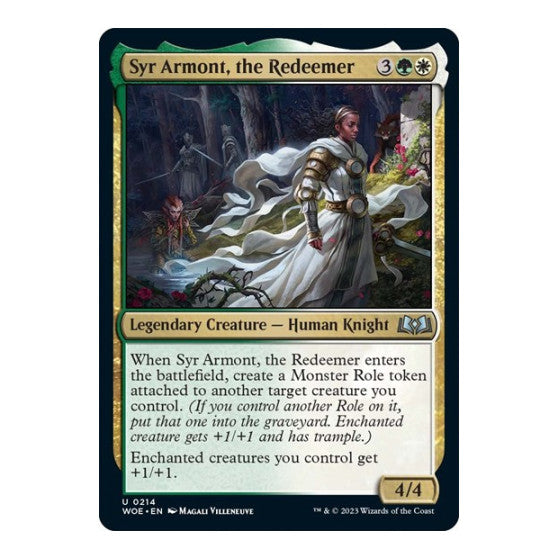 Syr Armont, the Redeemer (WOE) #214 Uncommon (Lightly Played) Wilds of Eldraine Magic: The Gathering: 2023