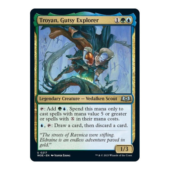 Troyan Gutsy Explorer (WOE) #217 Uncommon (Lightly Played) Wilds of Eldraine Magic: The Gathering: 2023