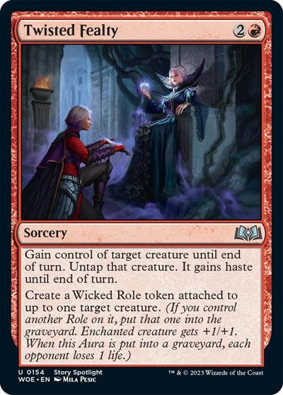 Twisted Fealty (WOE) #154 Uncommon (Lightly Played) Wilds of Eldraine Magic: 2023