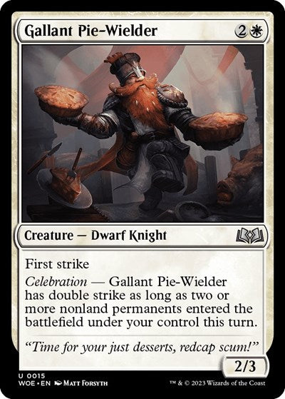 Gallant Pie Wielder (WOE) #15 Uncommon (Lightly Played) Wilds of Eldraine Magic: The Gathering: 2023