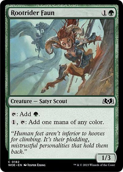 Rootrider Faun (WOE) #182 Common (Lightly Played) Wilds of Eldraine Magic: 2023