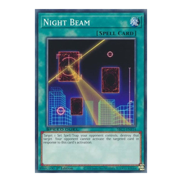 Night Beam (SBC1) #SBC1-ENF14 Common (1st Edition Lightly Played) Speed Duel: Streets of Battle City YuGiOh: 2023
