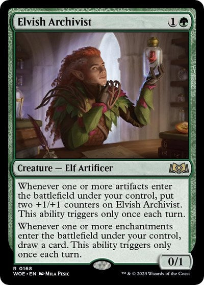 Elvish Archivist (WOE) #168 Rare (Lightly Played) Wilds of Eldraine Magic: 2023