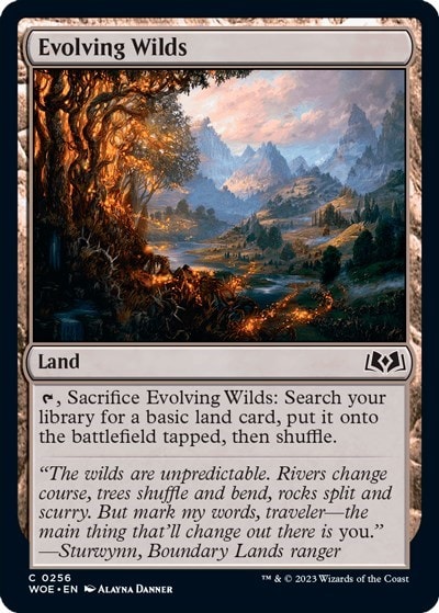 Evolving Wilds (WOE) #256 Common (Lightly Played) Wilds of Eldraine Magic: The Gathering: 2023