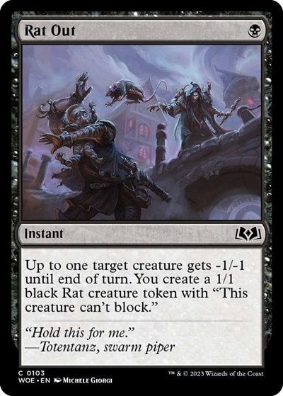 Rat Out (WOE) #103 Common Wilds of Eldraine Magic: The Gathering: 2023
