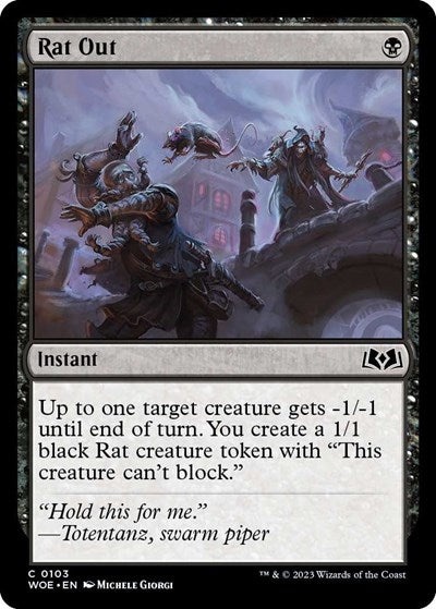Rat Out (WOE) #103 Common (Near Mint) Wilds of Eldraine Magic: The Gathering: 2023