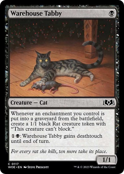 Warehouse Tabby (WOE) #117 Common (Lightly Played) Wilds of Eldraine Magic: 2023