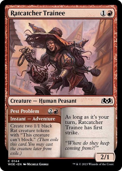 Ratcatcher Trainee (WOE) #144 Common (Lightly Played) Wilds of Eldraine Magic: 2023