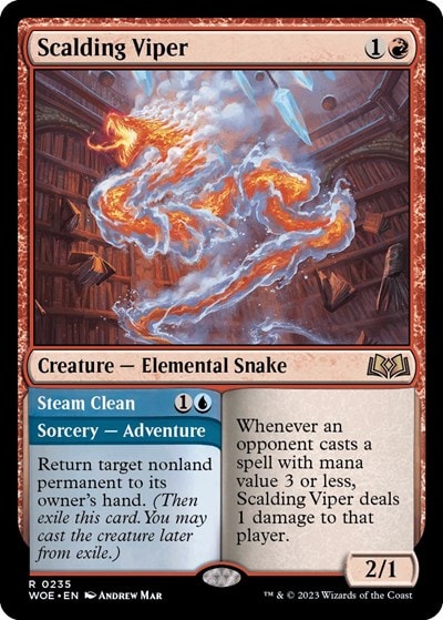 Scalding Viper (WOE) #235 Rare (Lightly Played) Wilds of Eldraine Magic: The Gathering: 2023
