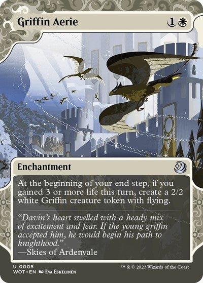 Griffin Aerie (WOT) #5 Uncommon (Lightly Played) Wilds of Eldraine: Enchanting Tales Magic: The Gathering: 2023