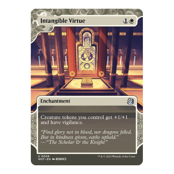 Intangible Virtue (WOT) #6 Uncommon (Lightly Played) Wilds of Eldraine: Enchanting Tales Magic: The Gathering: 2023