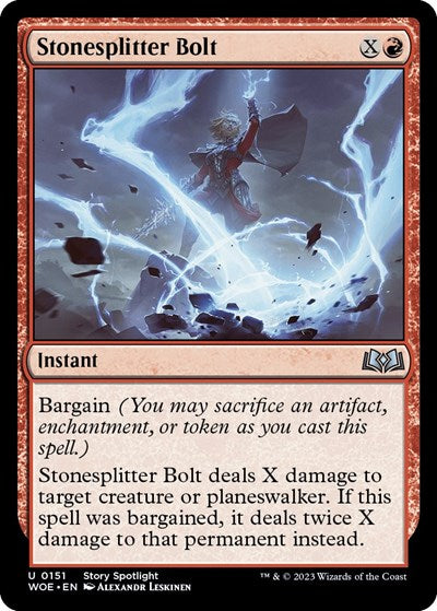 Stonesplitter Bolt (WOE) #151 Uncommon Wilds of Eldraine Magic: The Gathering: 2023