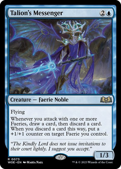 Talions Messenger (WOE) #73 Rare (Near Mint) Wilds of Eldraine Magic: The Gathering: 2023