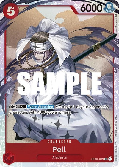 Pell (OP04) #OP04-013 Secret Rare (Foil Near Mint) Kingdoms of Intrigue One Piece Card Game: 2023