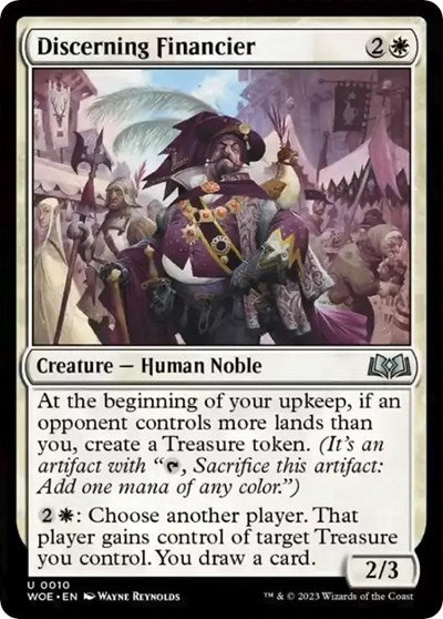 Discerning Financier (WOE) #10 Uncommon (Lightly Played) Wilds of Eldraine Magic: The Gathering: 2023