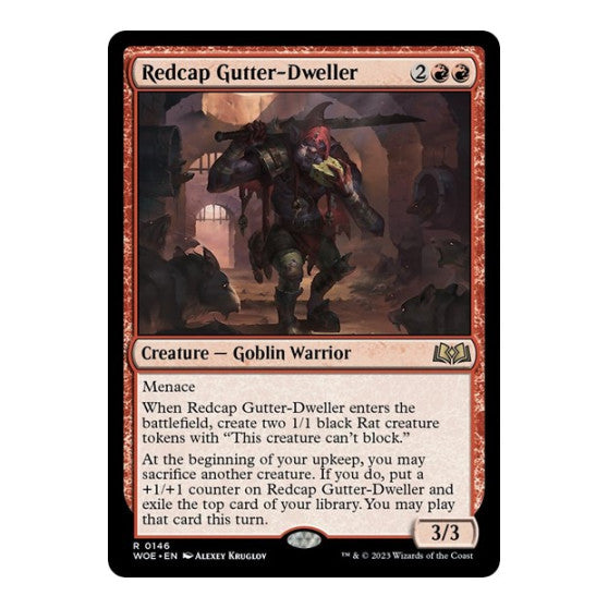 Redcap Gutter Dweller (WOE) #146 Rare Wilds of Eldraine Magic: The Gathering: 2023
