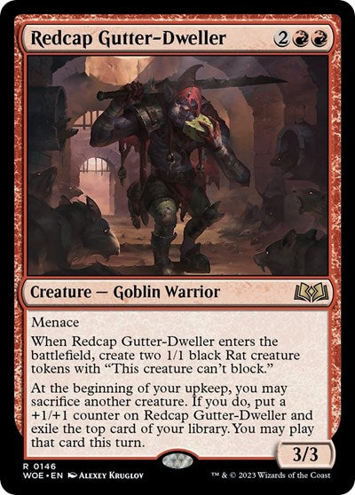 Redcap Gutter Dweller (WOE) #146 Rare (Near Mint) Wilds of Eldraine Magic: The Gathering: 2023