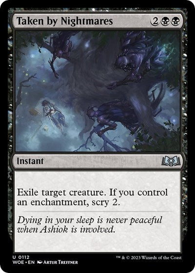 Taken by Nightmares (WOE) #112 Uncommon (Lightly Played) Wilds of Eldraine Magic: The Gathering: 2023