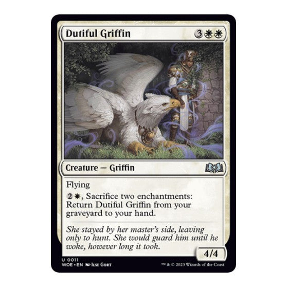 Dutiful Griffin (WOE) #11 Uncommon (Lightly Played) Wilds of Eldraine Magic: The Gathering: 2023