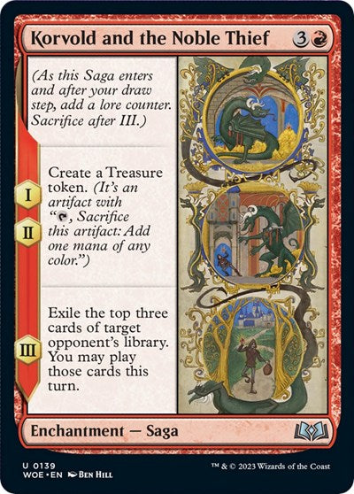 Korvold and the Noble Thief (WOE) #139 Uncommon (Lightly Played) Wilds of Eldraine Magic: The Gathering: 2023
