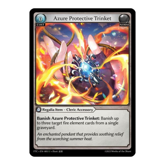Azure Protective Trinket (FTC) #005 Uncommon (Lightly Played) Fractured Crown Grand Archive TCG: 2023