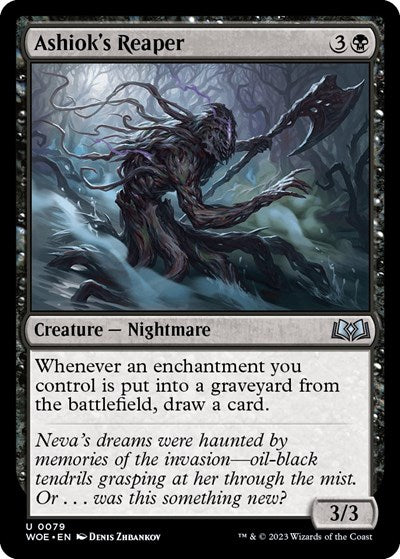Ashioks Reaper (WOE) #79 Uncommon (Foil Lightly Played) Wilds of Eldraine Magic: The Gathering: 2023