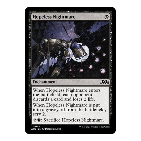 Hopeless Nightmare (WOE) #95 Common (Lightly Played) Wilds of Eldraine Magic: The Gathering: 2023