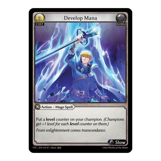 Develop Mana (FTC) #031 Common (Lightly Played) Fractured Crown Grand Archive TCG: 2023