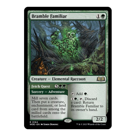 Bramble Familiar (WOE) #164 Rare (Moderately Played) Wilds of Eldraine Magic: The Gathering: 2023