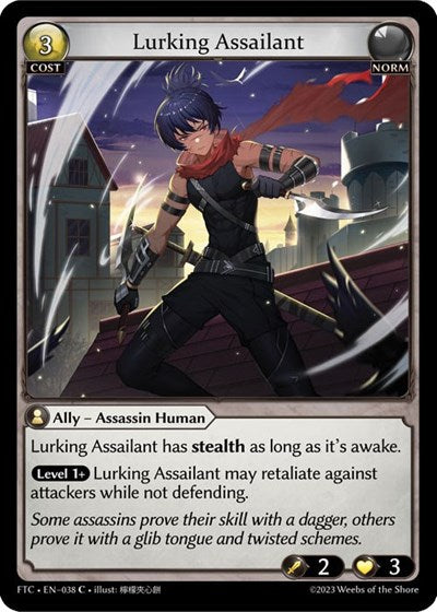 Lurking Assailant (FTC) #038 Common (Lightly Played) Fractured Crown Grand Archive TCG: 2023