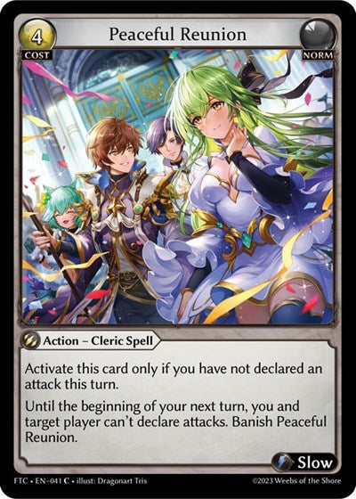 Peaceful Reunion (FTC) #041 Common (Lightly Played) Fractured Crown Grand Archive TCG: 2023