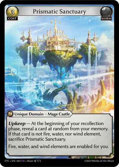 Prismatic Sanctuary (FTC) #042 Super Rare (Lightly Played) Fractured Crown Grand Archive TCG: 2023