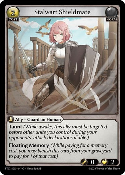 Stalwart Shieldmate (FTC) #047 Common (Lightly Played) Fractured Crown Grand Archive TCG: 2023